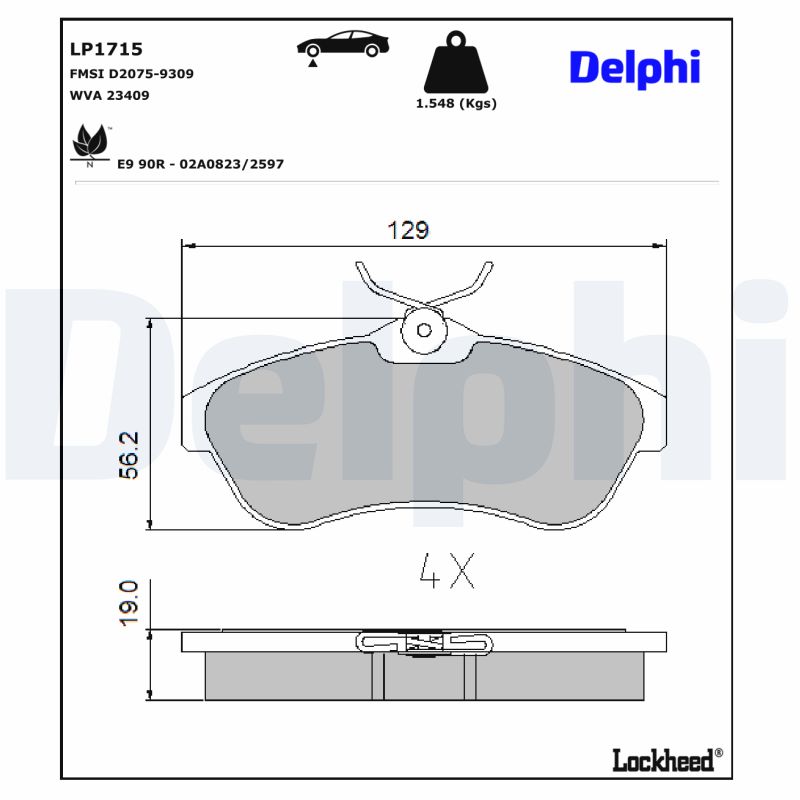 Remblokset Delphi Diesel LP1715