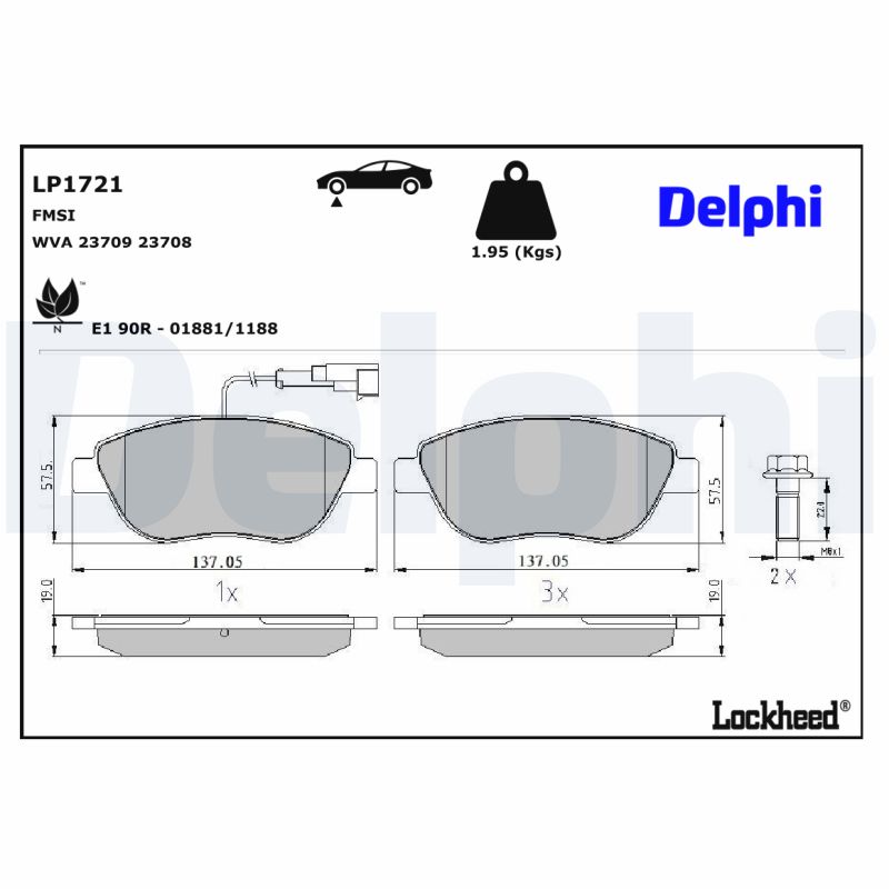 Remblokset Delphi Diesel LP1721