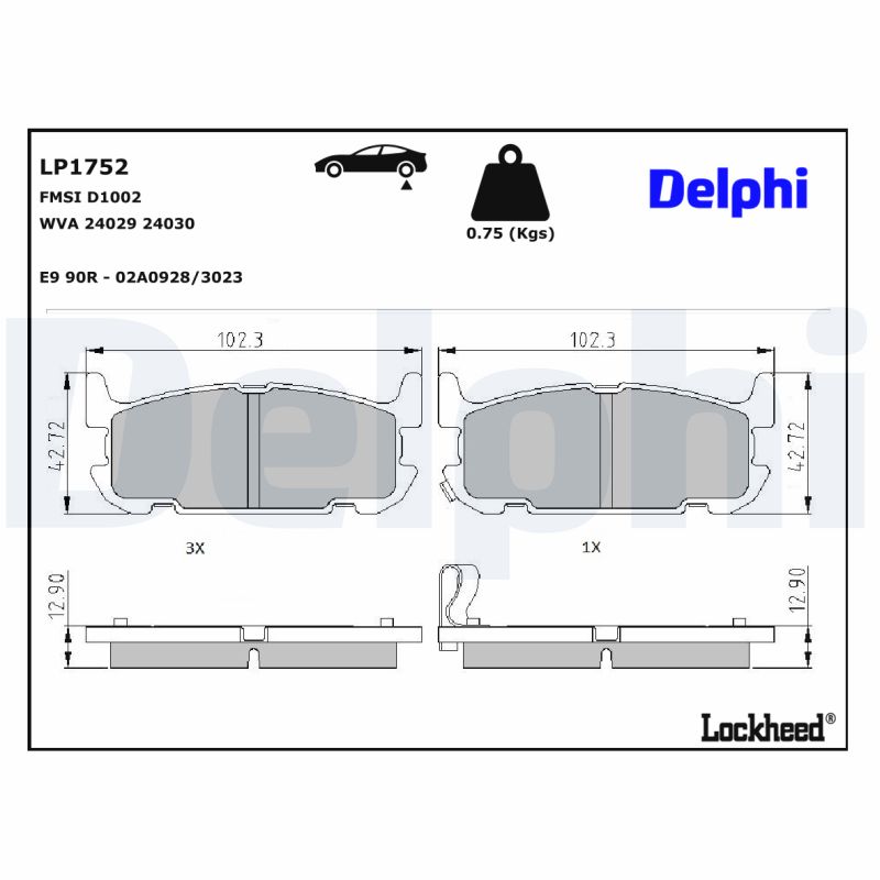 Remblokset Delphi Diesel LP1752