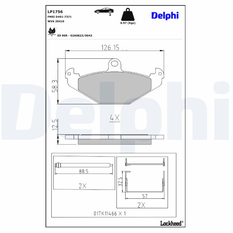Remblokset Delphi Diesel LP1756