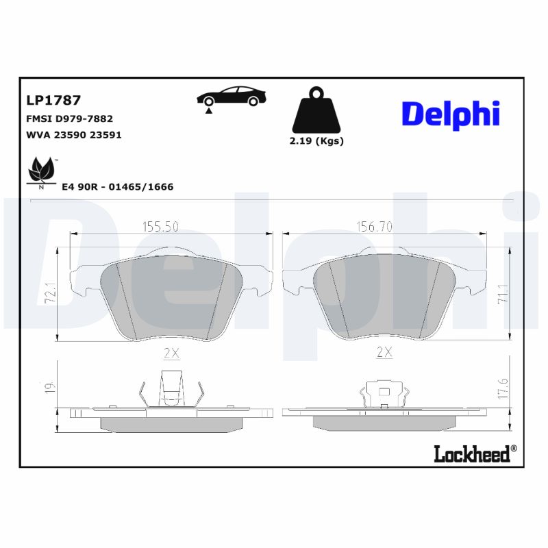 Remblokset Delphi Diesel LP1787