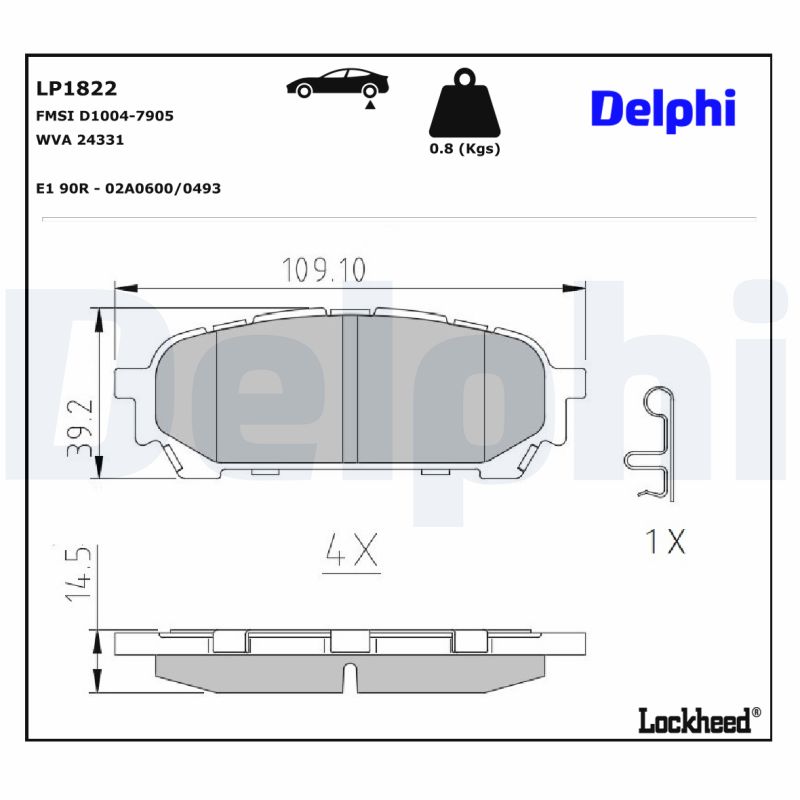 Remblokset Delphi Diesel LP1822