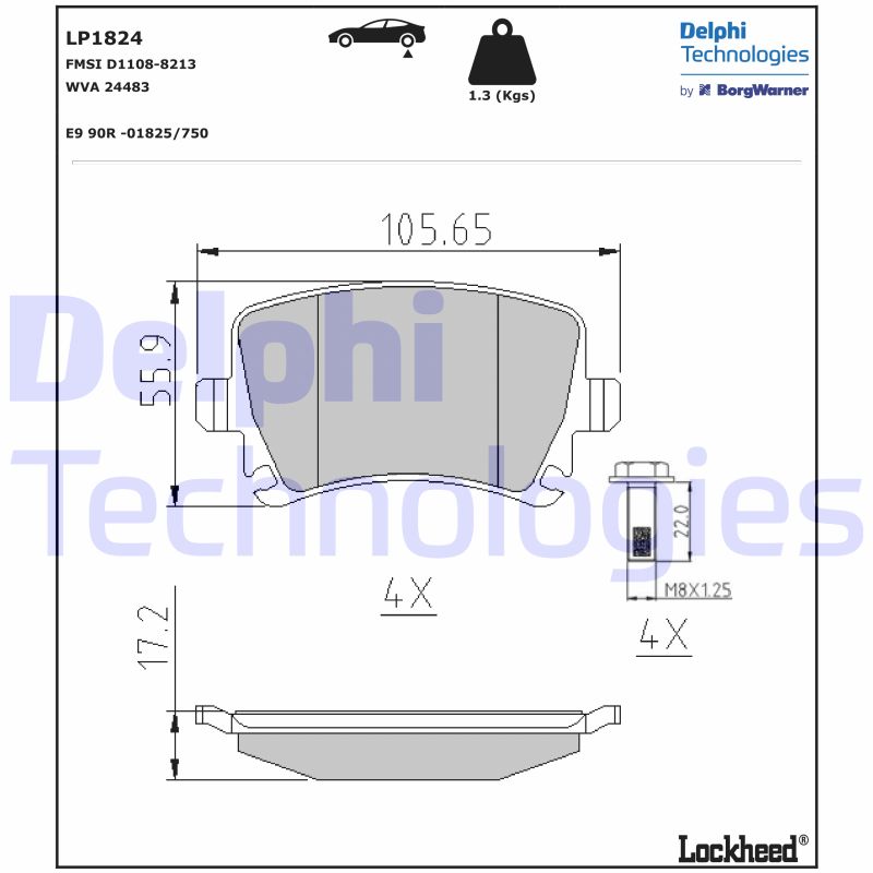 Remblokset Delphi Diesel LP1824