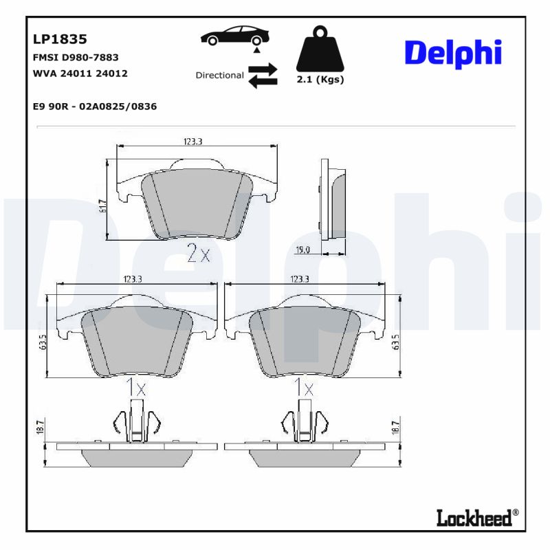 Remblokset Delphi Diesel LP1835