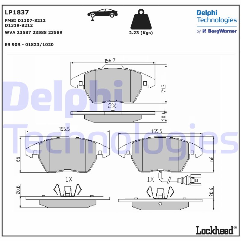 Remblokset Delphi Diesel LP1837