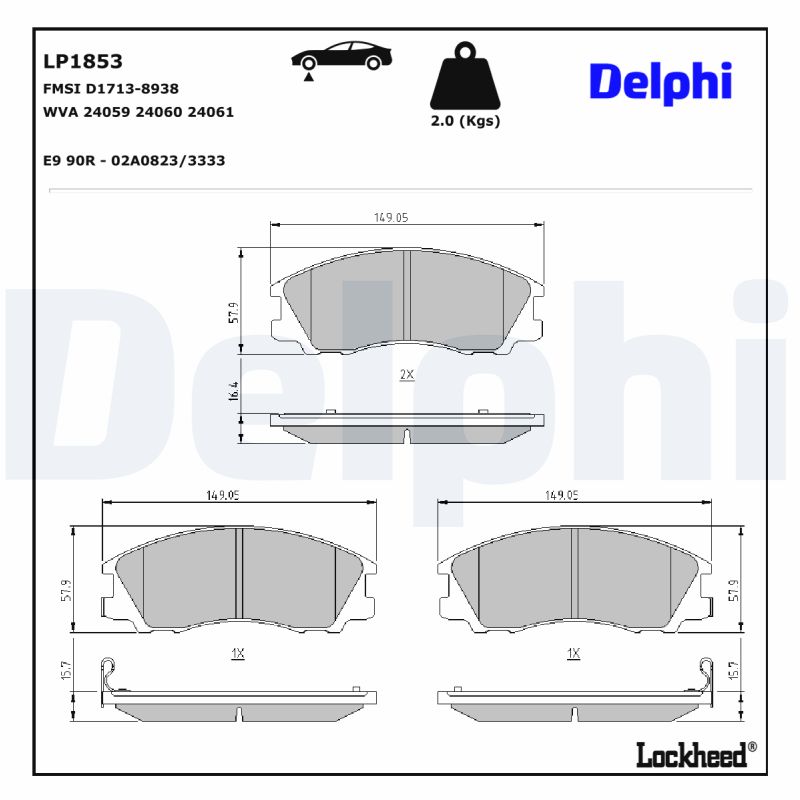 Remblokset Delphi Diesel LP1853