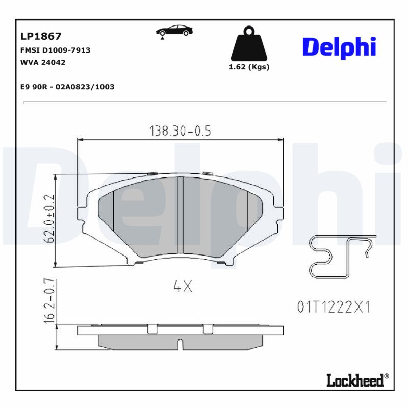 Remblokset Delphi Diesel LP1867