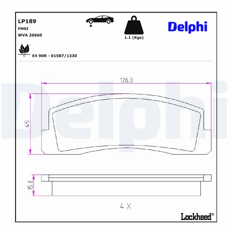 Remblokset Delphi Diesel LP189