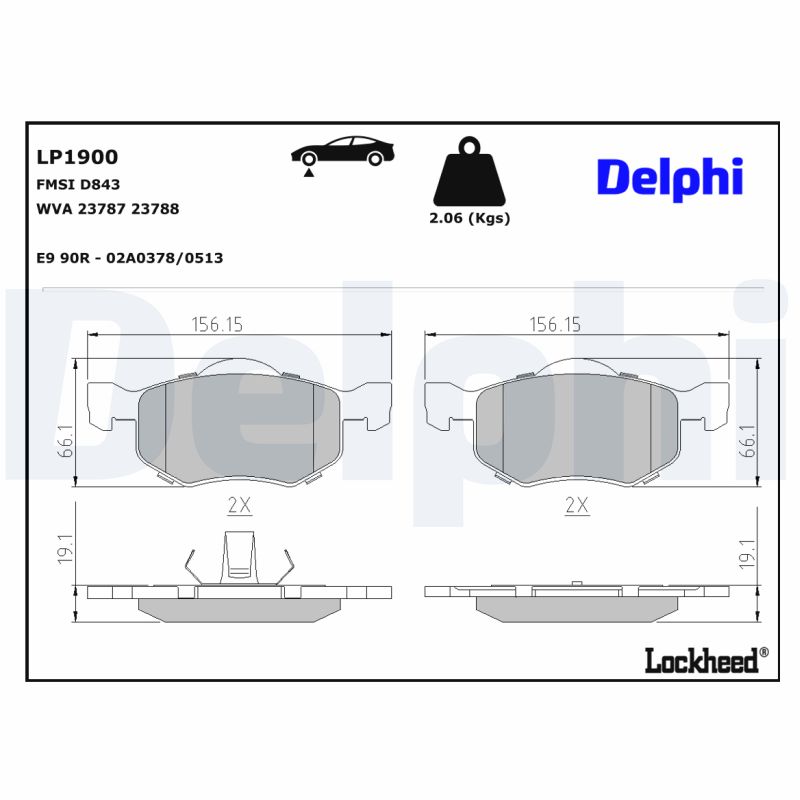 Remblokset Delphi Diesel LP1900