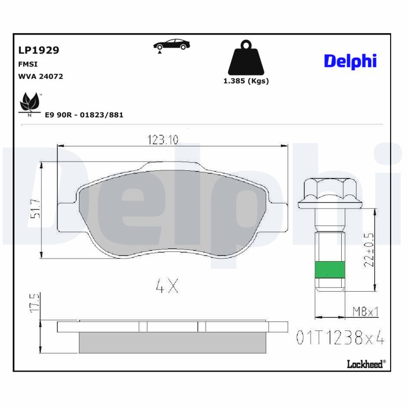 Remblokset Delphi Diesel LP1929