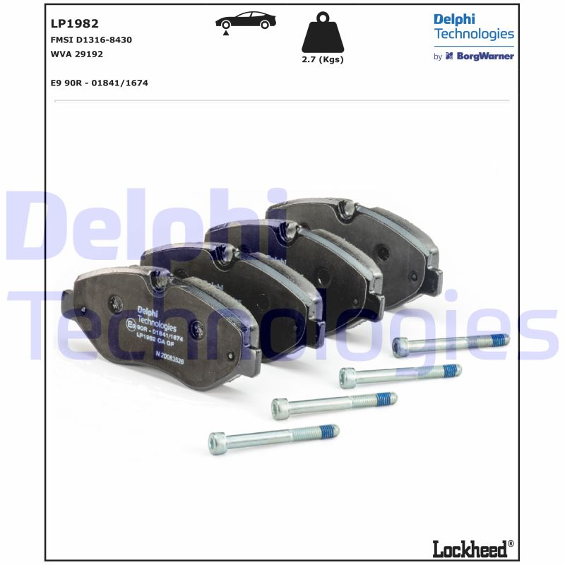 Delphi Diesel Remblokset LP1982