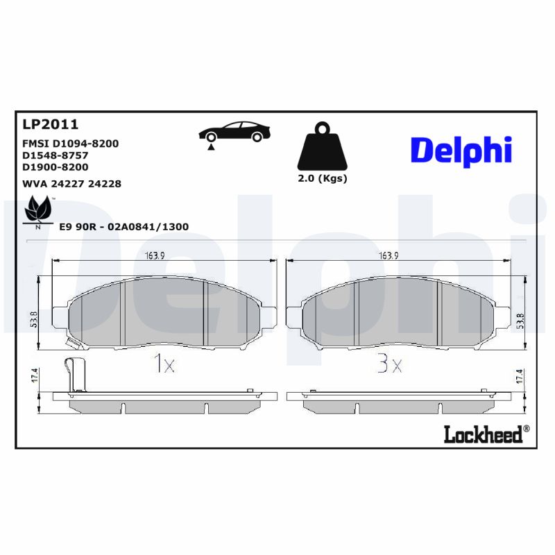 Remblokset Delphi Diesel LP2011