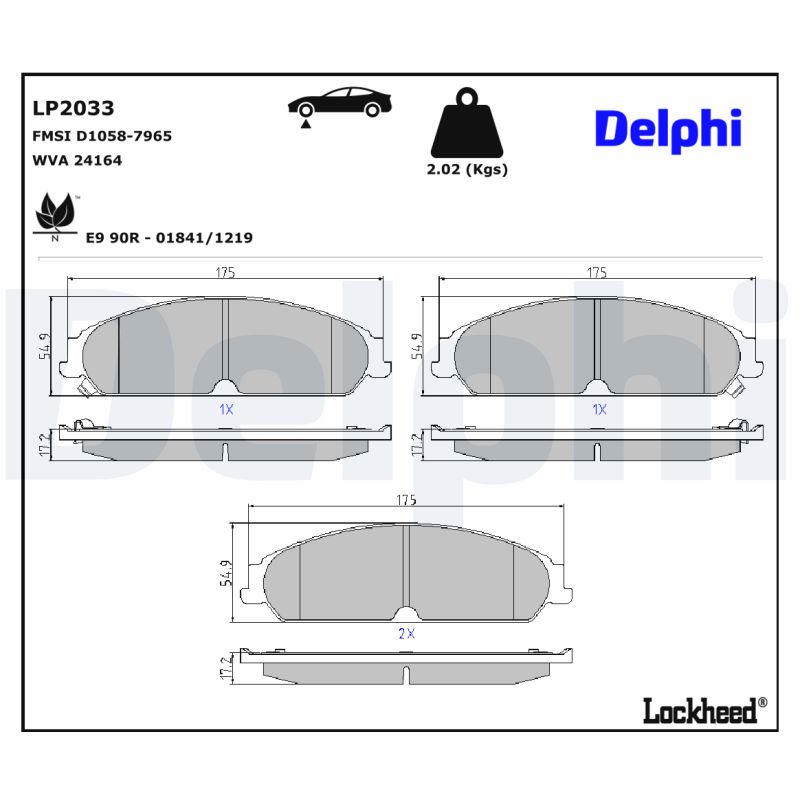 Remblokset Delphi Diesel LP2033