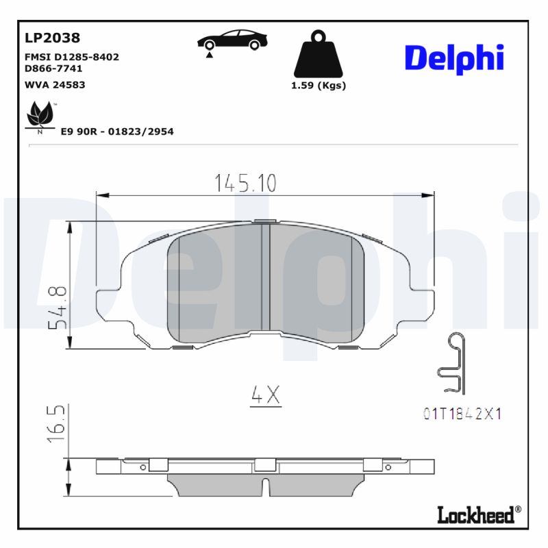 Remblokset Delphi Diesel LP2038