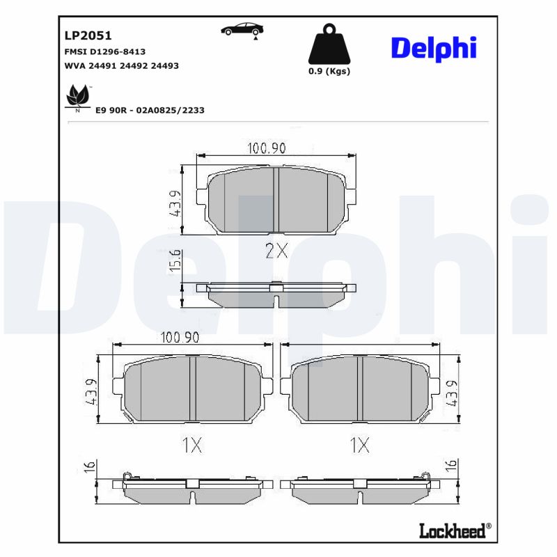 Remblokset Delphi Diesel LP2051