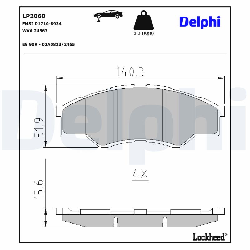 Remblokset Delphi Diesel LP2060