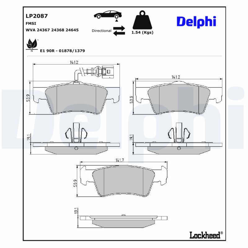 Remblokset Delphi Diesel LP2087