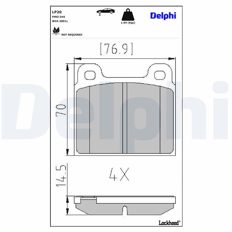 Remblokset Delphi Diesel LP20