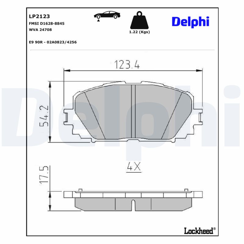 Remblokset Delphi Diesel LP2123