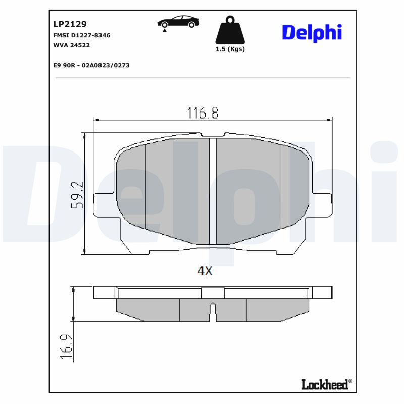 Remblokset Delphi Diesel LP2129