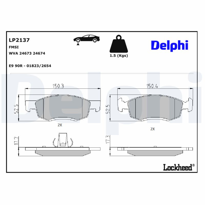 Remblokset Delphi Diesel LP2137