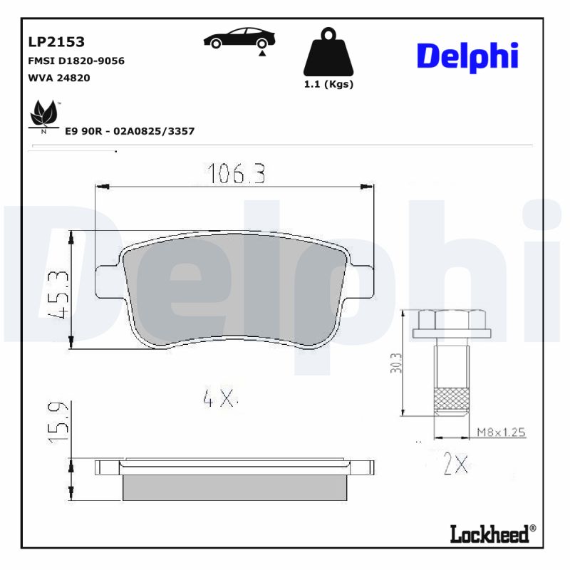 Remblokset Delphi Diesel LP2153
