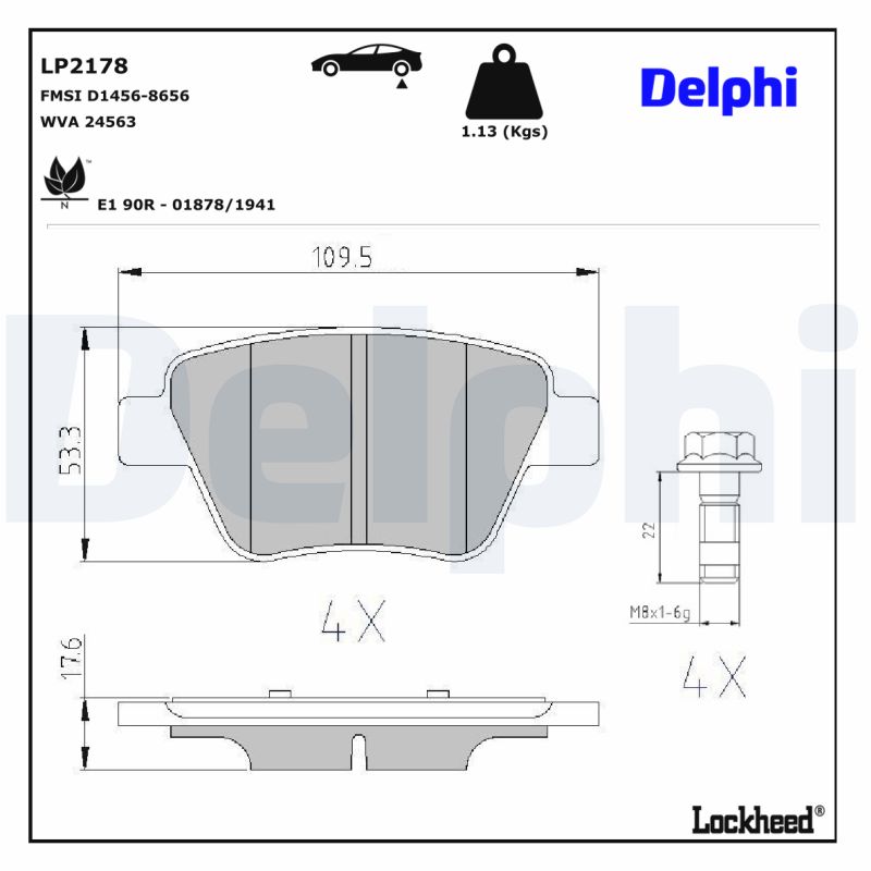 Remblokset Delphi Diesel LP2178