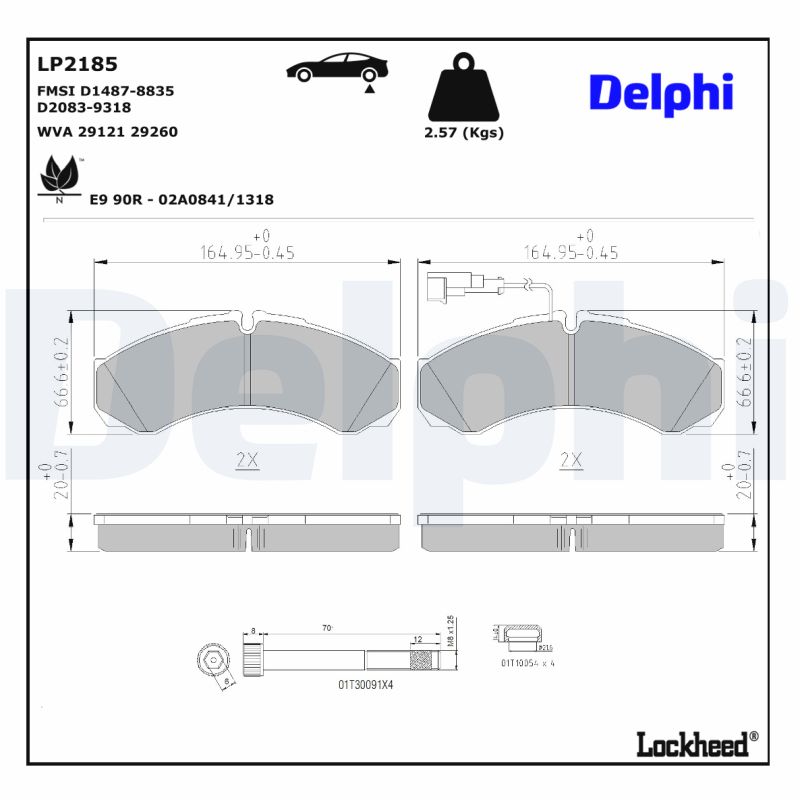 Remblokset Delphi Diesel LP2185