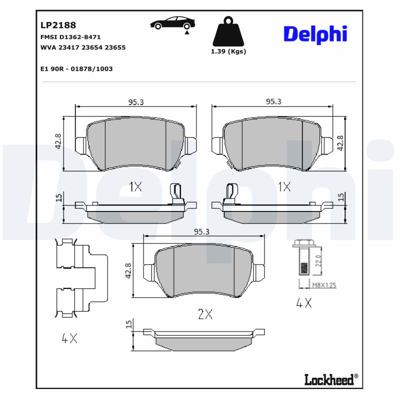 Remblokset Delphi Diesel LP2188