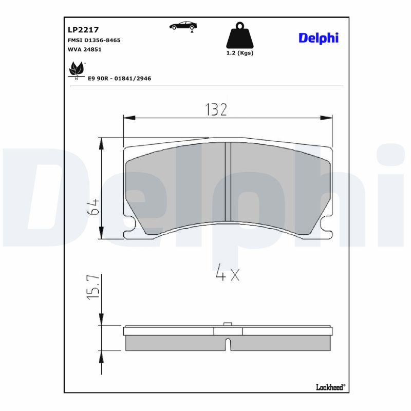 Remblokset Delphi Diesel LP2217