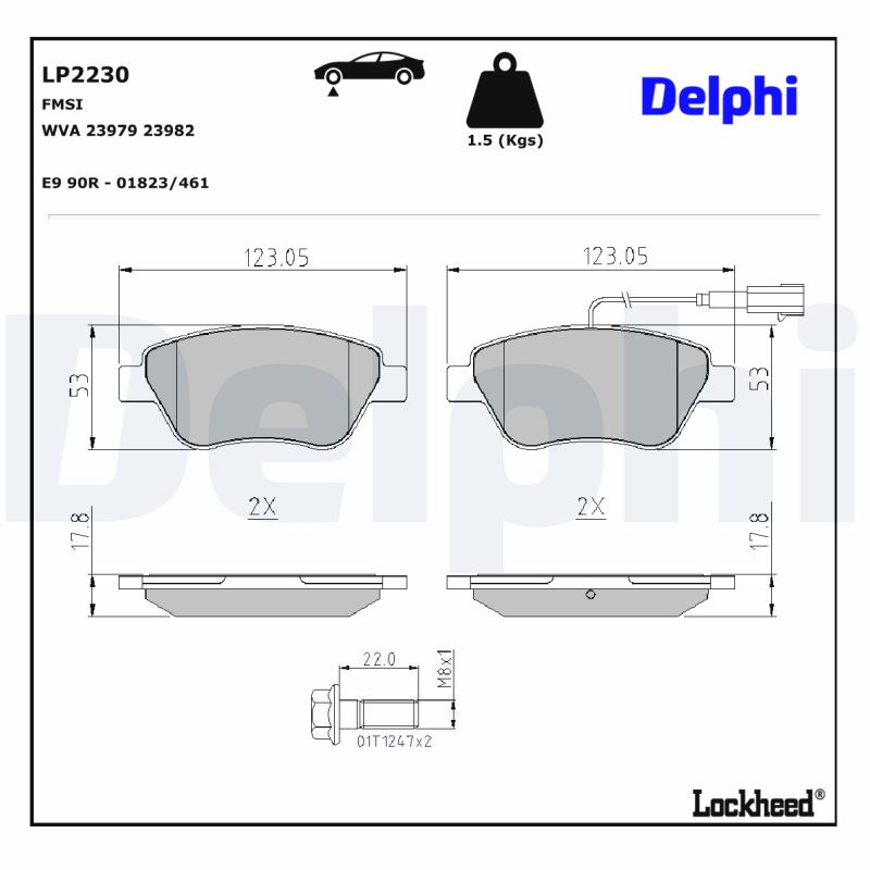 Remblokset Delphi Diesel LP2230