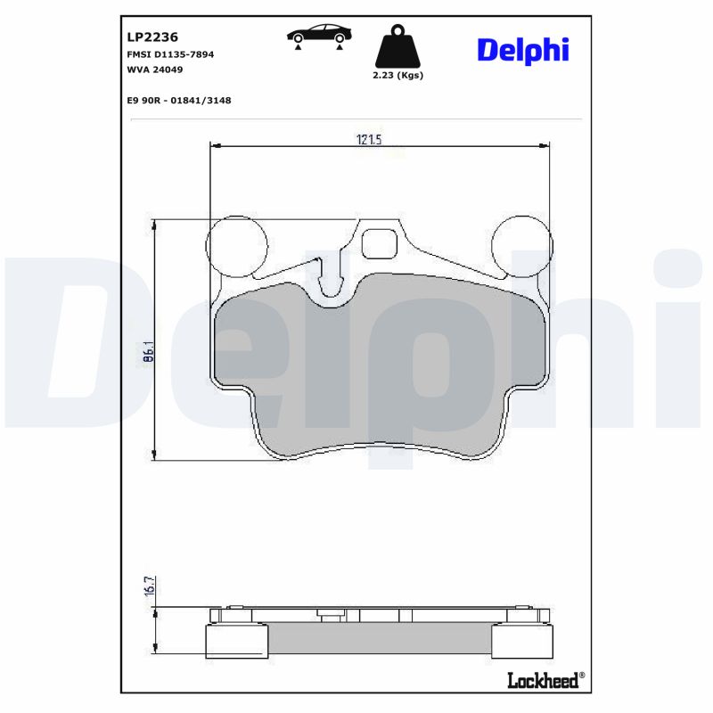 Remblokset Delphi Diesel LP2236