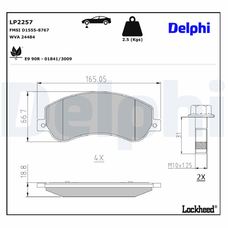 Remblokset Delphi Diesel LP2257