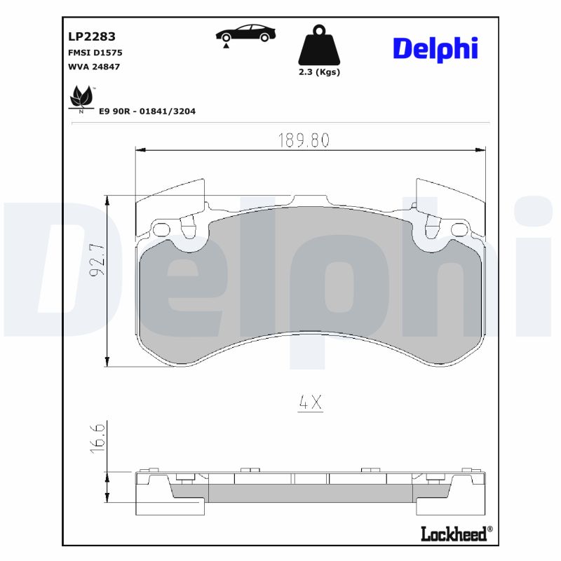 Remblokset Delphi Diesel LP2283