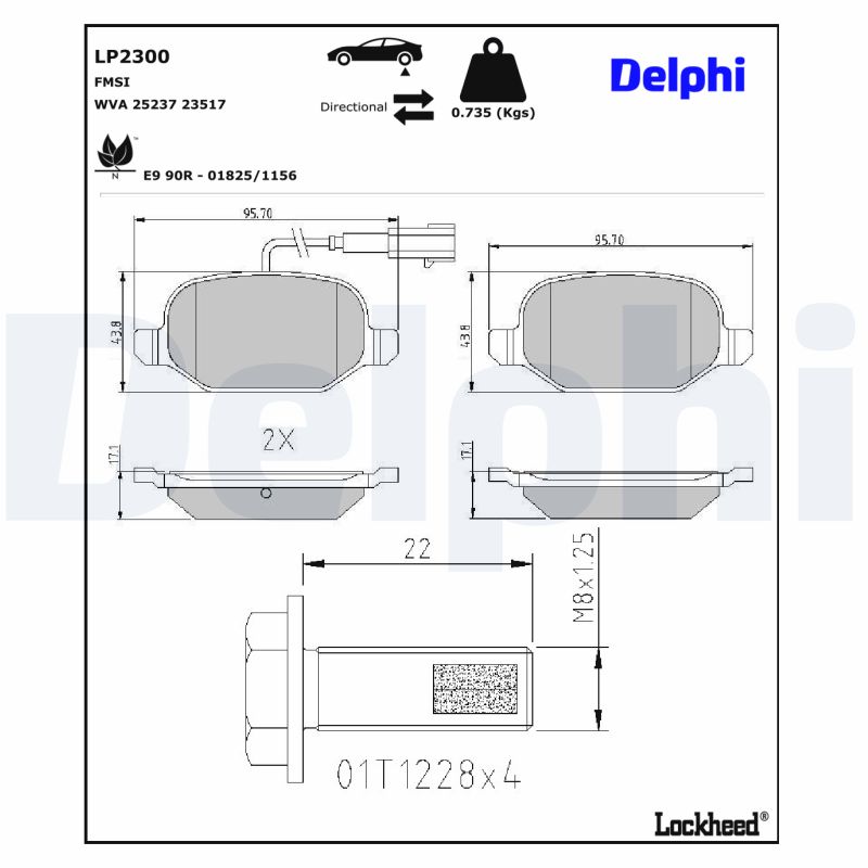 Remblokset Delphi Diesel LP2300