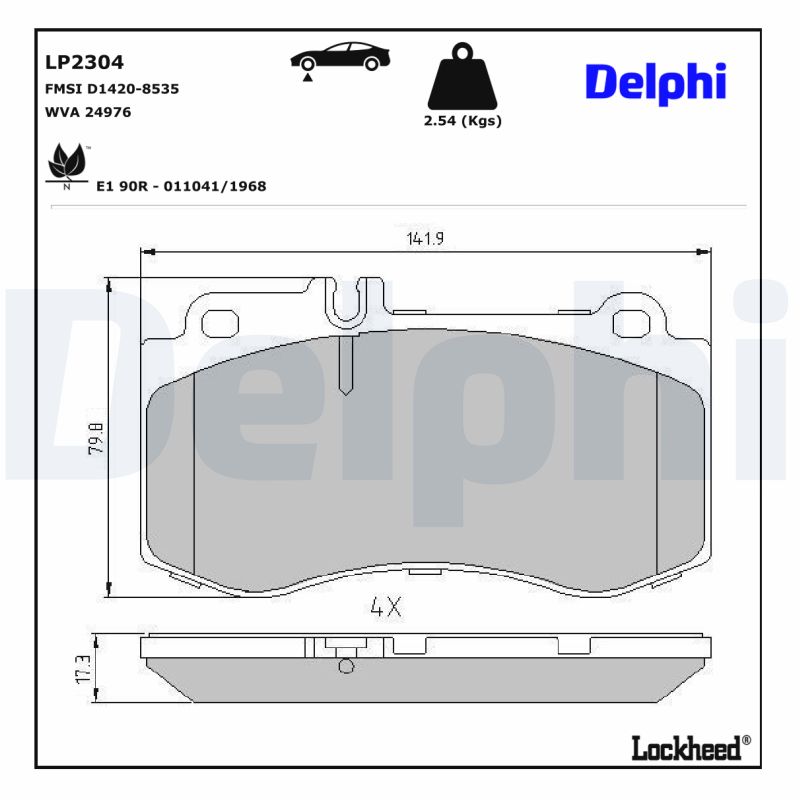 Remblokset Delphi Diesel LP2304