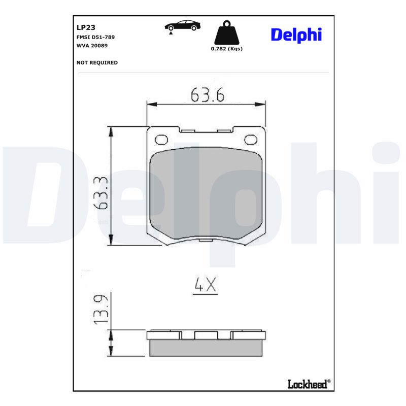 Remblokset Delphi Diesel LP23