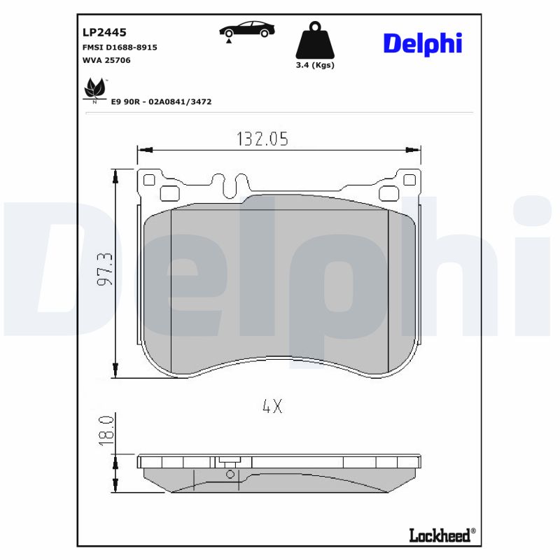 Remblokset Delphi Diesel LP2445