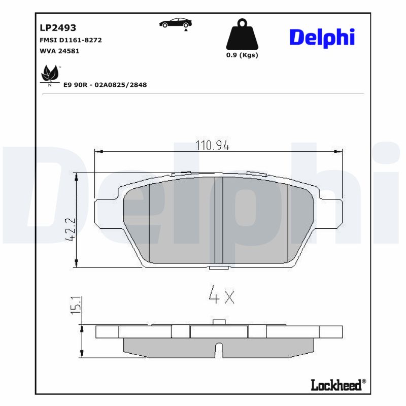 Remblokset Delphi Diesel LP2493