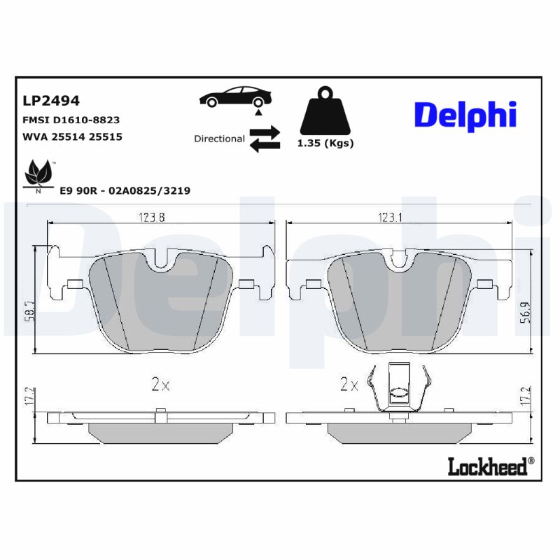 Remblokset Delphi Diesel LP2494
