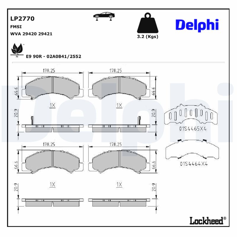 Remblokset Delphi Diesel LP2770