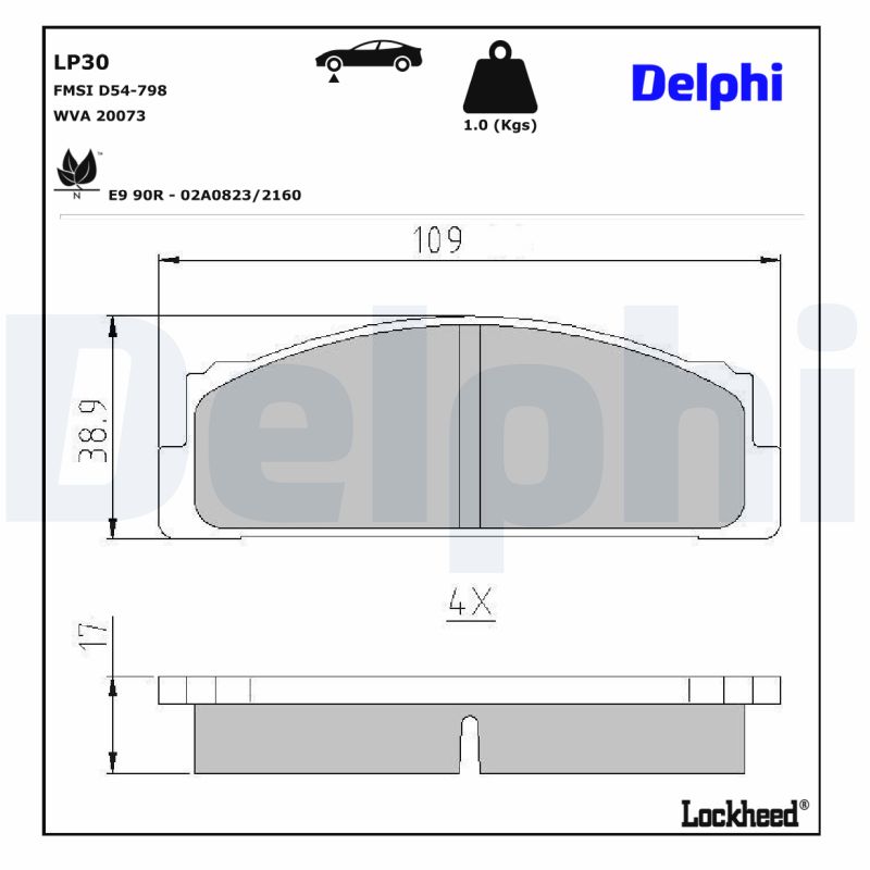 Remblokset Delphi Diesel LP30