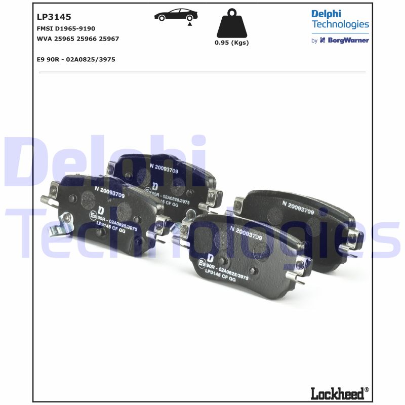 Delphi Diesel Remblokset LP3145
