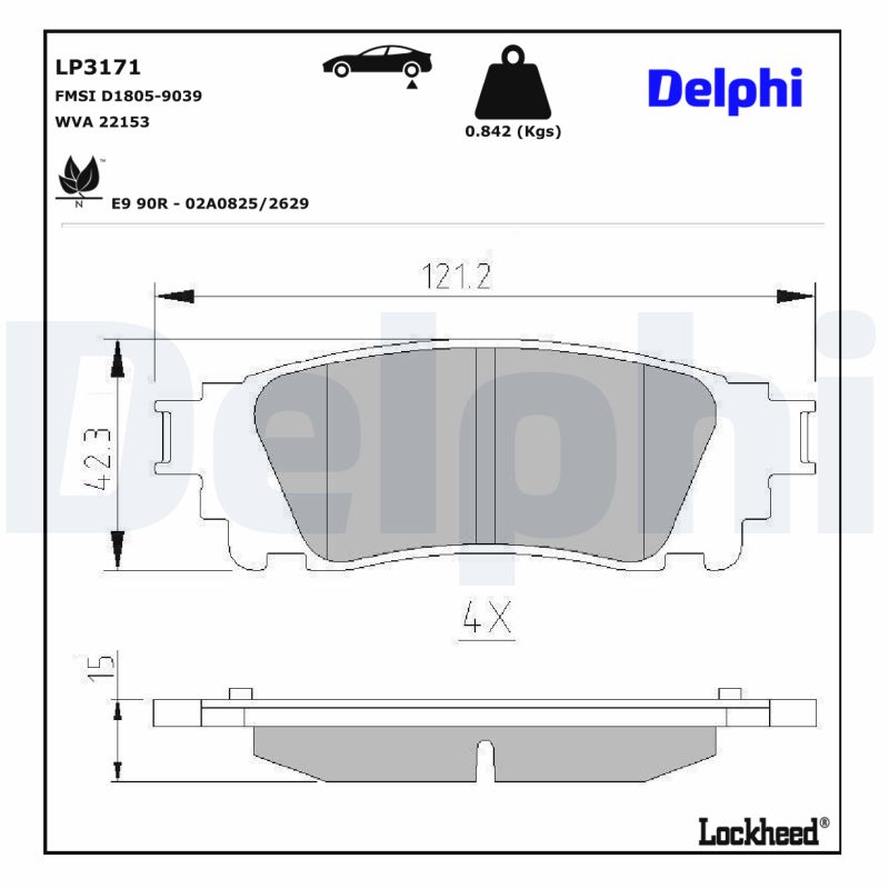 Remblokset Delphi Diesel LP3171