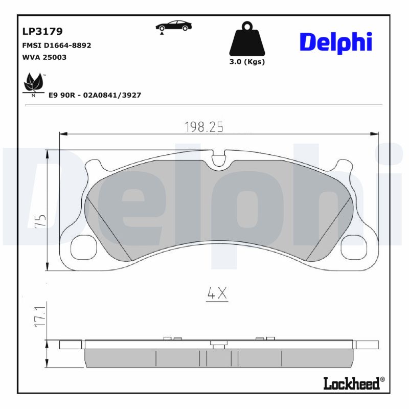 Remblokset Delphi Diesel LP3179