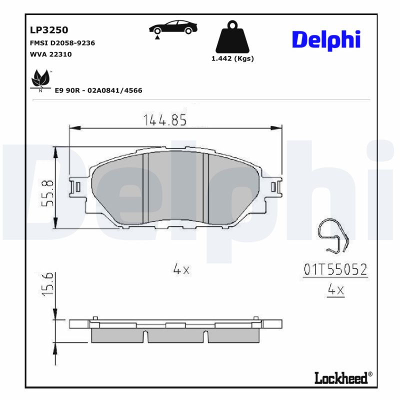 Remblokset Delphi Diesel LP3250