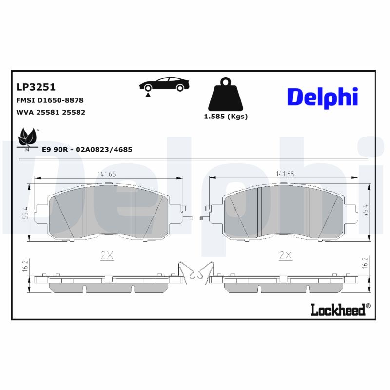 Remblokset Delphi Diesel LP3251