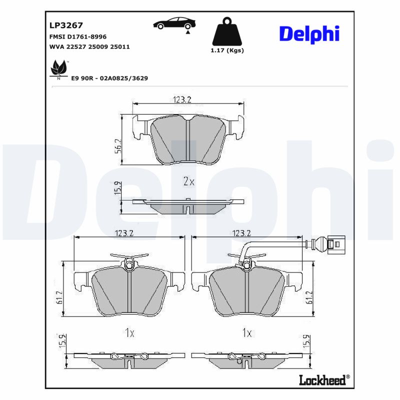 Remblokset Delphi Diesel LP3267