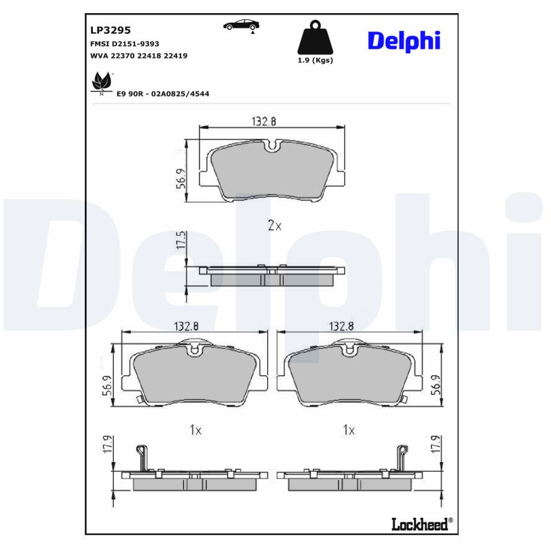 Remblokset Delphi Diesel LP3295
