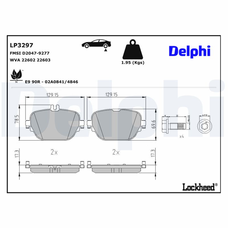 Remblokset Delphi Diesel LP3297